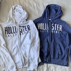 2 Hollister Zip up hoodies